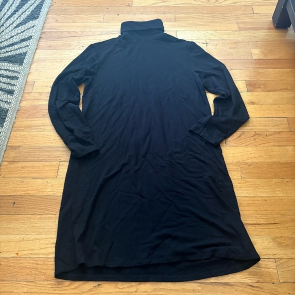 Majestic Filatures Black Mock Neck Dress Size large